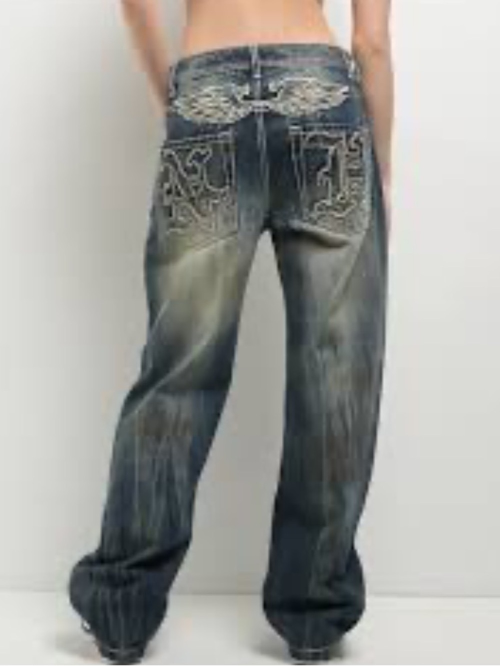 Ninth Hall Idle Blue Wash Straight Leg Jeans View 2